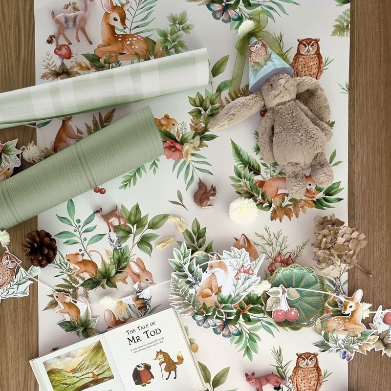 Papel pintado animales infantiles